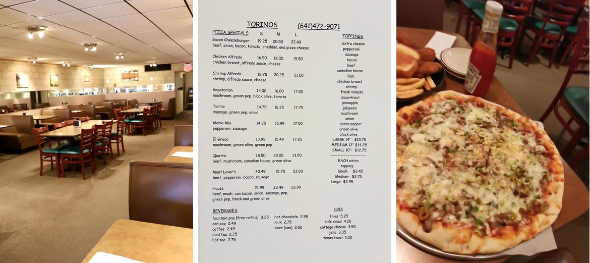 Torino Pizza & Steak House Menu