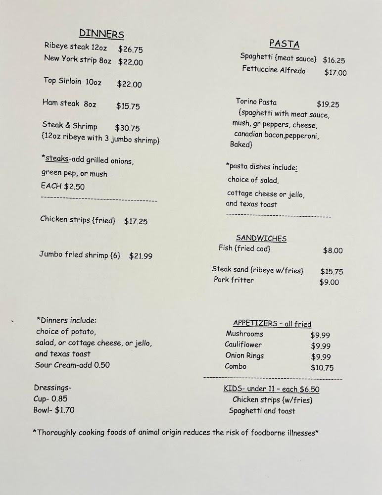 Torino Pizza & Steak House Menu image 2